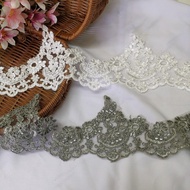 LA23B Border lace fancy budak/border lace sulam/border lace murah/border lace exclusive