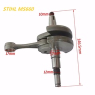 MS660 Heavy Duty Crankshaft Axle Bent Shaft Fit STIHL MS640 MS650 MS 660 066 065 Garden Tools Chains