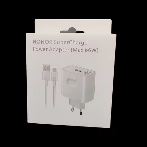 Original HONOR 66W EU Charger Super Charge Fast Wall Adapter 6A 2M 1.5M USB Cable For Honor X6C X8C 