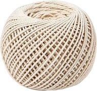 Natural Cotton Twine String - 1.2mm x 500 Ft for Cooking, Baking & Butchering | Butchers Twine (Natu