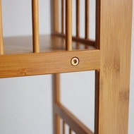 HY-16💞Corner Storage Rack Tripod Bathroom Shelf Shelf Solid Wood Storage Rack Shoe Rack Made of Moso Bamboo Shoe Cabinet