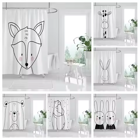 Waterproof fabric shower curtains Bathroom curtain accessories 180x200 Bath curtain for shower 240*2