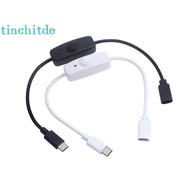 [TinchitdeS] USB Type C With ON/OFF Switch Power Button 30CM Charging Extension Cable Universal Type-C Extension Cable [NEW]