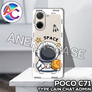 AC44/Case poco C71 Astronaut Motif/softcase poco C71/casing poco C71 Silicone poco C71