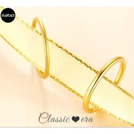 Cincin Emas Glossy Design Emas 750 Tulen Authentic Glossy Gold Ring AU750