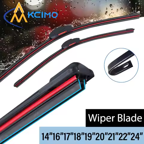 Car Windshield Wiper J/U hook Double Rubber Strip Wiper HD Silent design Universal Wiper 14 "16" 17"