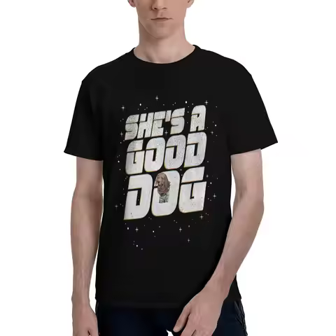 Cosmo Good Dog Retro Men Creative Tee Shirt Short Sleeve 100% Cotton T-Shirt fugees