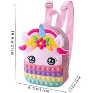 Unicorn Backpack for Girls pop it bag for kids Large Pop It Fidget Toy  Unicorn Bag pop it backpacks