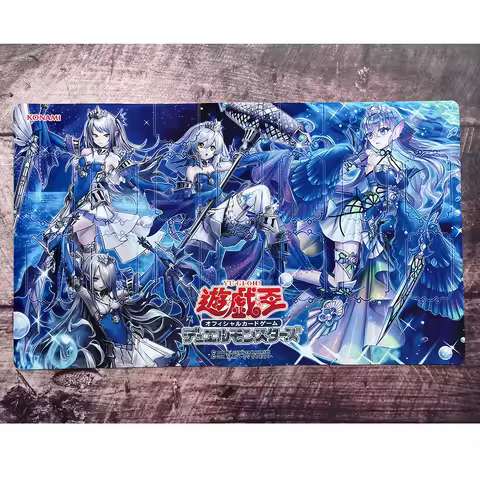 Yu-Gi-Oh Tearlaments Rulkallos Playmat Game Card Pad YGO Dark Magician Mat KMC TCG YuGiOh Table Desk