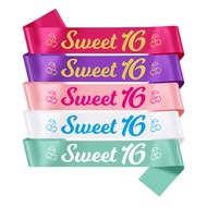 【New Design】Sweet 16 Birthday Sash Happy 16th Birthday Party Decoration Party Favors for Birthday Gi