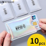 10Pcs Aluminium Foil Card Case Anti RFID Card Holder NFC Blocking Reader Lock ID Business Credit Cards Case Cover Anti Theft Bank Credit Card Protector