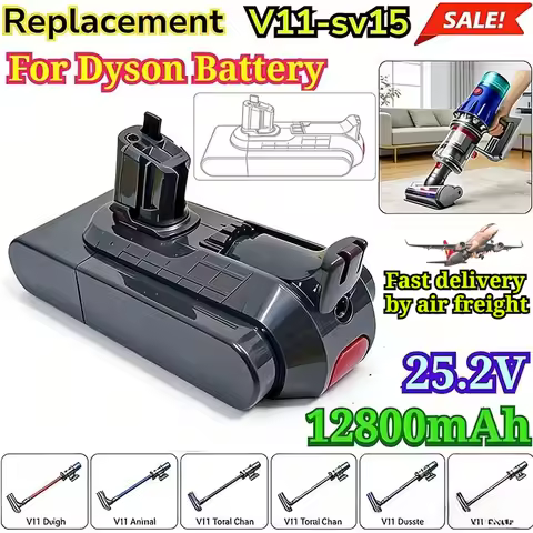 V11 Battery 6800-12800mAh 25.2V Battery for Dyson V11 SV15 SV16 SV17 SV18 SV22, V11 Animal Fluffy Va