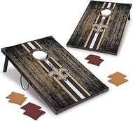 NFL Pro Football 2' x 3' MDF Wood Deluxe Cornhole Set by Wild Sports, Comes with 8 Bean Bags - Perfe
