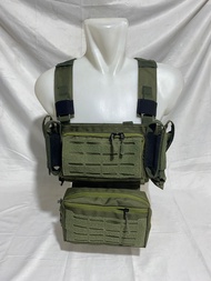 Chestrig Taktis KRAKEN I Tas Dada Mini Chestrig Modular Hijau Tas Dada Tactical Rompy Body Vest