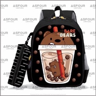 [[Out Of STOCK]] Viral Boba Bag - we Bare bears Boba Bear Bag - Boba Bag - School Children's Bag - Children's School Backpack - Children's School Bag - Latest Boba Cartoon Character 2022 For Kindergarten &amp; Sd 1-4 We Bare Bears Can Pay On The Spot