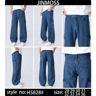 Durable Straight Denim Pants for Men Regular Fit Soft Maong Fabric Casual Style H5828