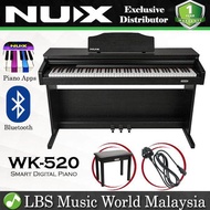 NUX WK-520 88 Key Digital Piano Weighted Keys Rythm Smart Apps Bluetooth Pianos (WK520 WK 520)