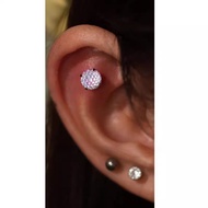 Flashing Fireworks Helix Piercing Titanium Steel Flat Back Stud Earrings