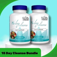 new 2x15DayCleanseBundle-GutandColonSupport CaffeineFree Advanced Formula with Senna, Cascara Sagrad