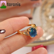 TARANIS Retro Adjustable Mood Rings, Oval Fashion Changing Color Ring, Vintage Jewelry Moon Stone Te