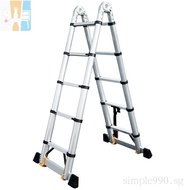 Ladder Household Folding Trestle Ladder Portable Engineering Ladder Aluminum Alloy Indoor Small Ladder Multifunctional Telescopic Ladder BOMK