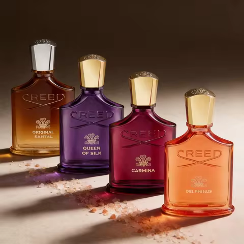 Creed EDP Perfume 3.3floz, available in Original Santal, Queen of Silk, Carmina, Delphinus. Rich woo