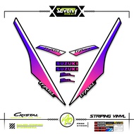 STRIPING SUZUKI CRYSTAL TUNE MOTIF X50 STICKER CRYSTAL TUNE CUSTOM STICKER ORIGINAL CRYSTAL MOTORCYC