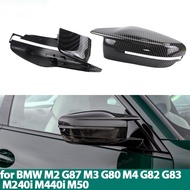 Carbon Fiber Rearview Mirror Cap Wing Side Mirror Cover Fit For BMW M240i M440i i4 M50 M2 G87 M3 G80