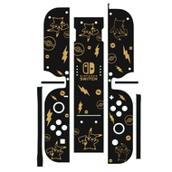Pika chu Black Gold Nin tendo Switch OLED/Ninten do Switch 1ST GEN- CustomIZE Wrap Skins(Not Casing)