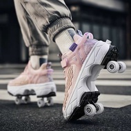 Roll Shoes Anglut convertible shoes heelys four-wheel adult skates dual-purpose roller skates for me