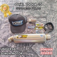 [FREE merchandise] SJ88 OVAL IDOLA J2 SILINCER J3 Stainless Steel/ UNIVERSALPOLOS Inlet 50mm - Silin