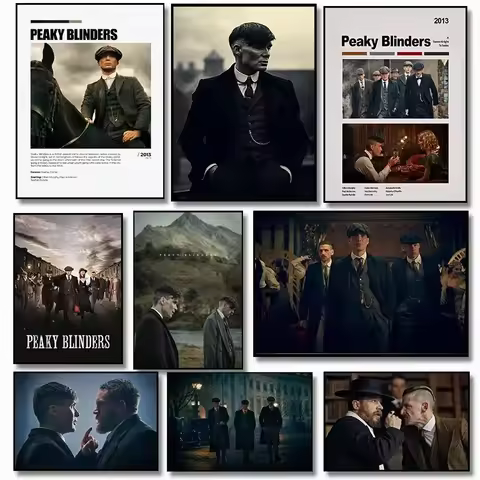 Peaky Blinders TV Play Classic Pop Posters Prints Canvas Painting Wall Art Picture Living Room Cinem