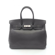 HERMES Birkin 35 手提包 Courchevel 皮革 灰色石墨色 二手 女款 H SHW