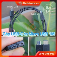 USB Type C to Micro USB cable 1M, for macbook Laptop, battery charger for mobile phones, tablets, el