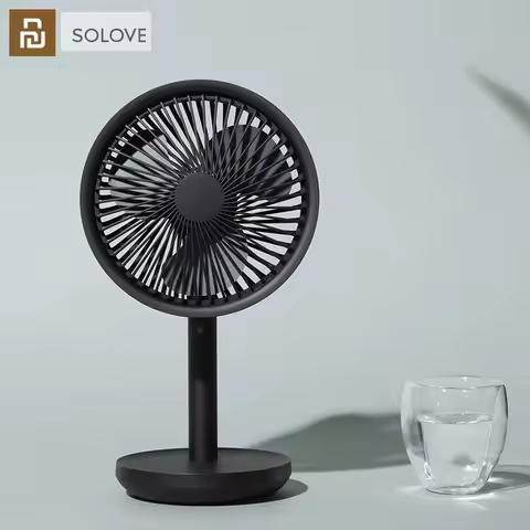 Youpin SOLOVE 5W USB Desktop Table Fan 4000mAh USB Rechargeable 3 Modes Wind Speed Cooling Oscillati