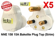 NNE 158 15A Bakelite 15A Plug Top (SIRIM)