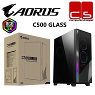 Gigabyte AORUS C500 GLASS E-ATX Mid-Tower PC Case with Pre-installed 4 ARGB Fans