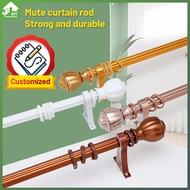 Curtain rod curtain track thickened mute curtain single rod double rod curtain accessories living room