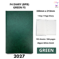 F4 Diari 202\ 1 hari 1 Halaman Diari dengan senarai tugasan harian Kulit Keras BPB Saiz F4 Folio Buk