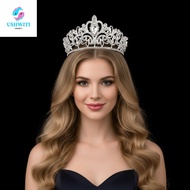 MLINX Baroque Crown, Shiny Adjustable Queen Tiara Crown, Trendy Hair Ornaments Elegant Alloy Ancient