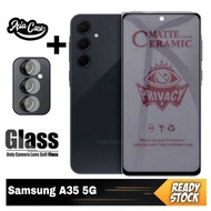 2-IN-1 Tempered Glass Ceramic Samsung A35 5G Package Free Tempered Glass Camera