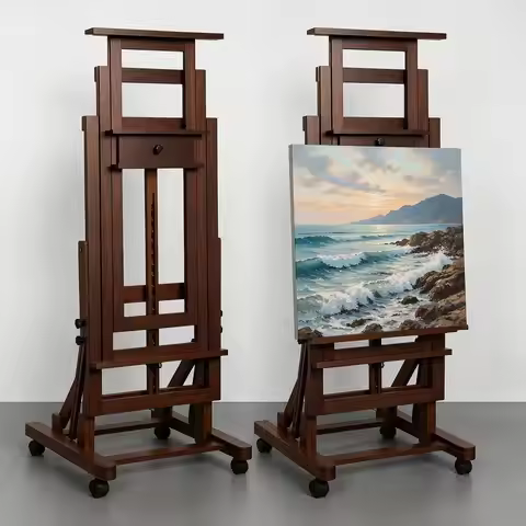 Movable Large H-Frame Painting Easel Artist Studio Easel Heavy Duty Art Easel Stand for Adults Solid