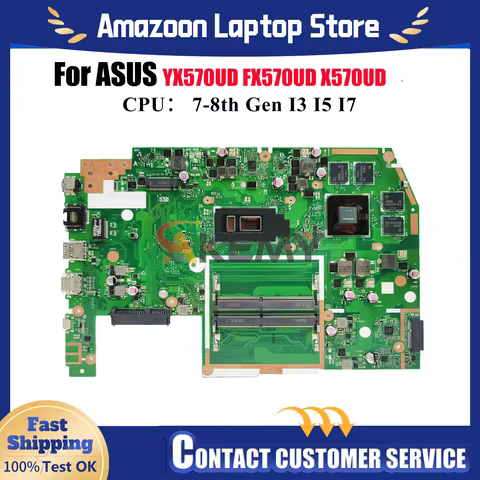 X570UD Laptop Motherboard For ASUS VivoBook X570UD X570U YX570UD FX570UD Notebook Mainboard With I3 