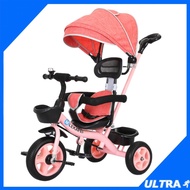 Tricycle Stroller Bicycle 3 Wheels Hood Guard Safe Kid Children Bike Basket Basikal 3 Roda Budak Bayi Ringan Ada Bakul