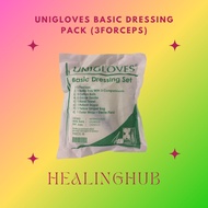UNIGLOVES BASIC DRESSING PACK (3FORCEPS)