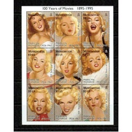 1995 Marilyn Monroe 100 years of Movies Souvenir Sheet 9 Poses Mint Postage Stamps Cinema Icon