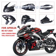 For  Aprilia RS 457 RS457 2024 2025 100% Carbon Fiber Side Panels Rear Fender Front Fairings Motorcy