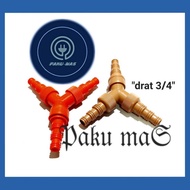 Y-shaped hose connection, 3-branch hose connection