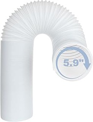 Portable Air Conditioner Universal Exhaust Hose 5.9 Inch Diameter 80" Long Anti-Clockwise Thread Room Airconditioner AC Vent Replacement Tube