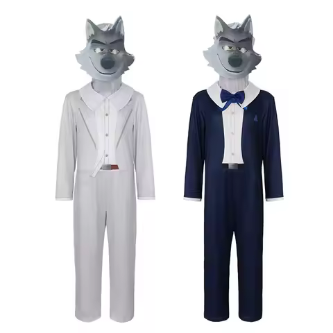 Kid Adult Halloween Party The Bad Guys Mr. Wolf Cosplay Costume